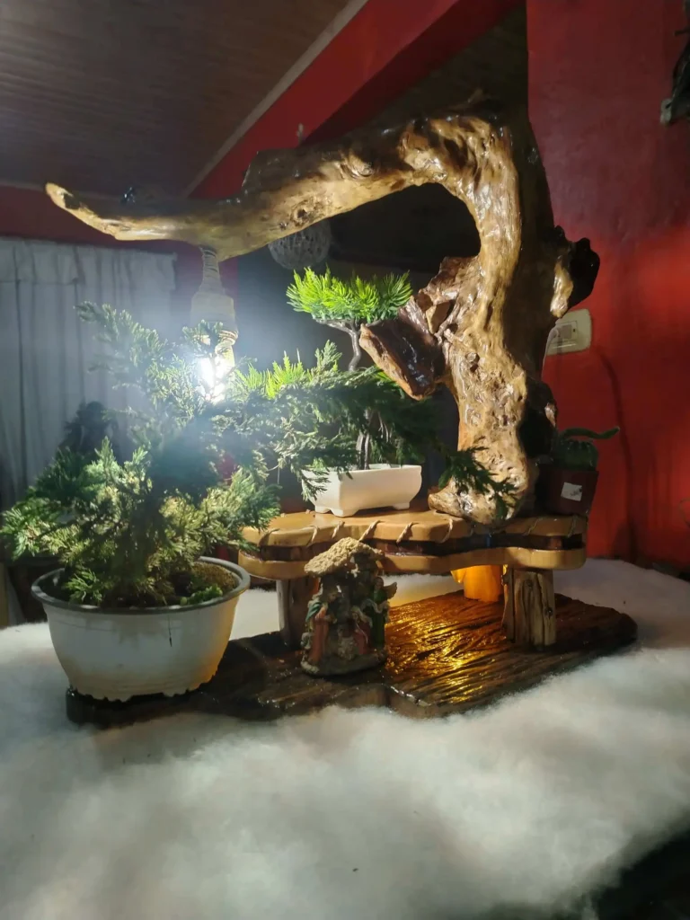 lampara de madera pequeña